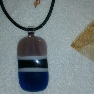 Fused glass pendant